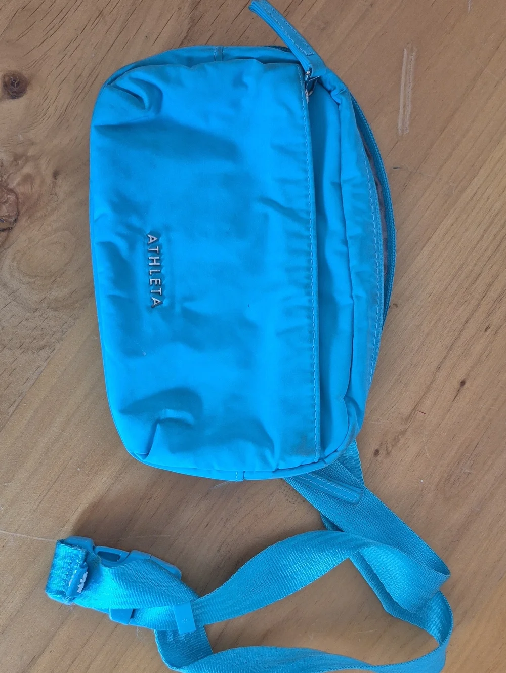 Athleta Bright Teal Blue Nylon Waist Pack